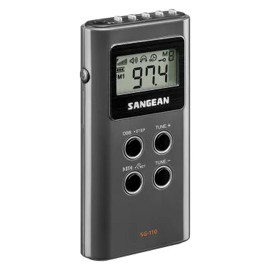Sangean® SG-110 Portable FM-Stereo/AM Pocket Digital Radio