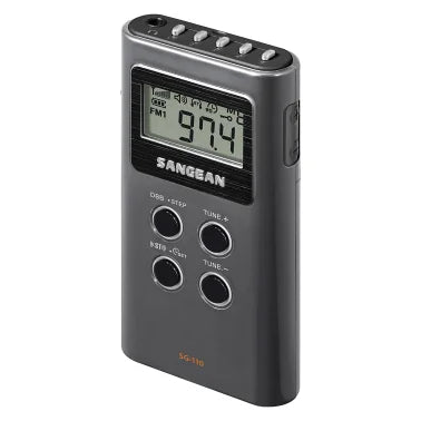Sangean® SG-110 Portable FM-Stereo/AM Pocket Digital Radio