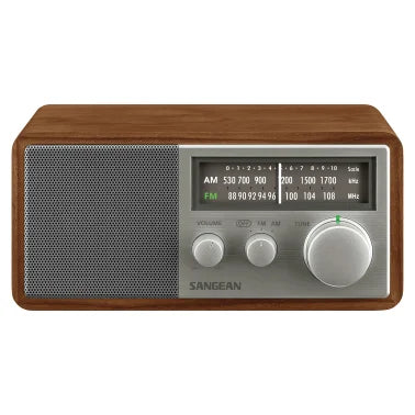 Sangean® SG-116 Tabletop Retro Wooden Cabinet AM/FM Analog Radio Receiver