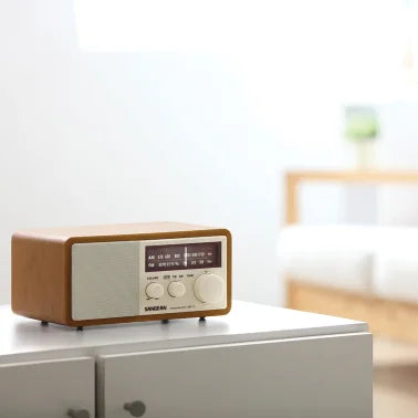 Sangean® WR-11 Hi-Fi Tabletop Retro Wooden Cabinet AM/FM Analog Radio Receiver