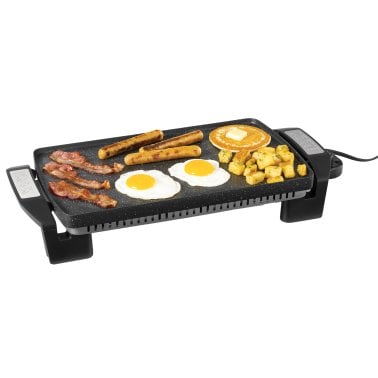 THE ROCK™ by Starfrit® 16.5 In. x 9.75 In. Electric Reversible Grill/Griddle