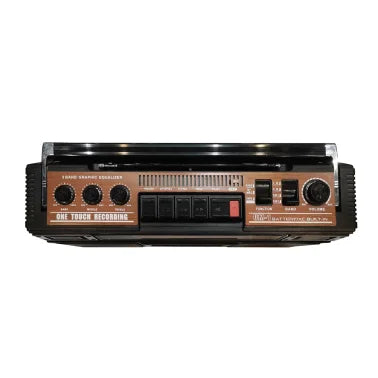 Supersonic® Retro 4-Band Radio and Cassette Player with Bluetooth® (Wood)