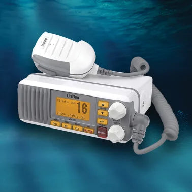 Uniden® 25-Watt Fixed-Mount VHF Marine Radio with DSC, UM385 (White)