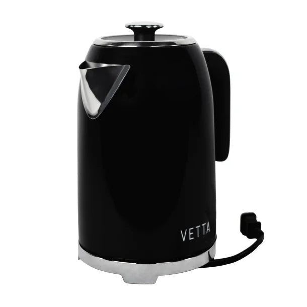 VETTA 1.75-Qt. Stainless Steel Retro Electric Kettle with Strix® Controller, Black