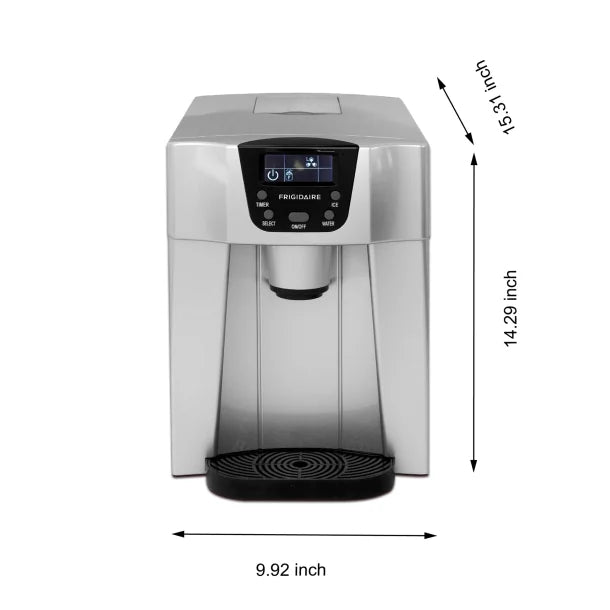 Frigidaire® Compact Countertop Ice Maker and Water Dispenser, 26 Lbs. per Day, EFIC227, Silver