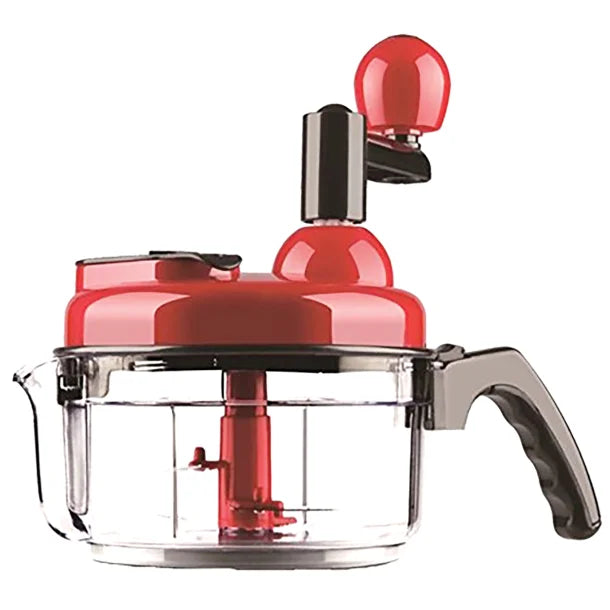 gia'sKITCHEN™ Multipurpose Manual Food Processor, Red and Black