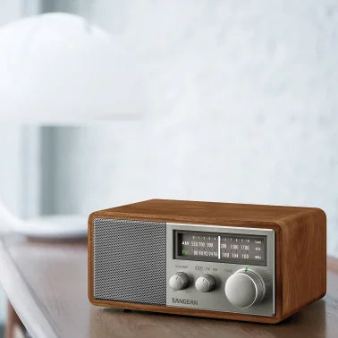 Sangean® SG-116 Tabletop Retro Wooden Cabinet AM/FM Analog Radio Receiver