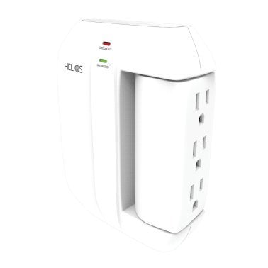 Helios 5-Outlet Wall Tap Surge Protector with 2 USB Charging Ports