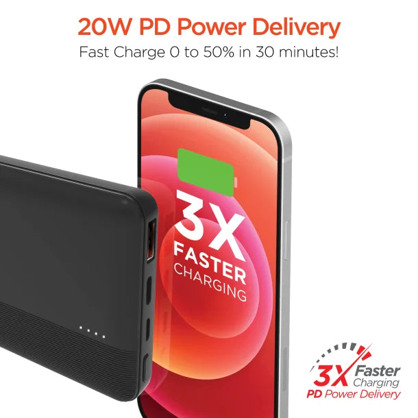 HyperGear® USB-C® Fast Charge Power Bank for iPhone® and Android™ (10 Amp)