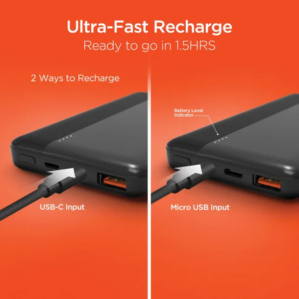HyperGear® USB-C® Fast Charge Power Bank for iPhone® and Android™ (10 Amp)