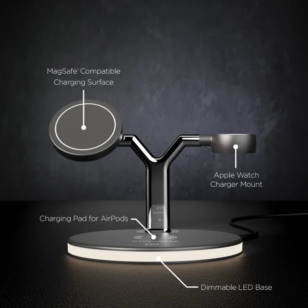 HyperGear® MaxCharge 3-in-1 Wireless Charging Stand