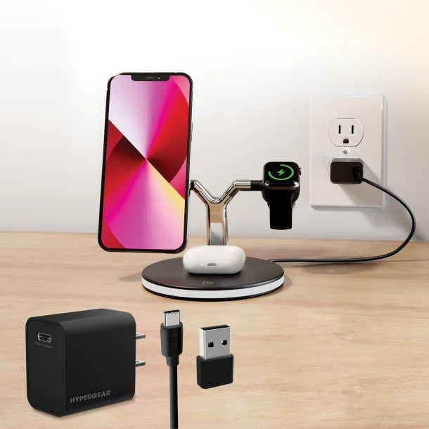 HyperGear® MaxCharge 3-in-1 Wireless Charging Stand
