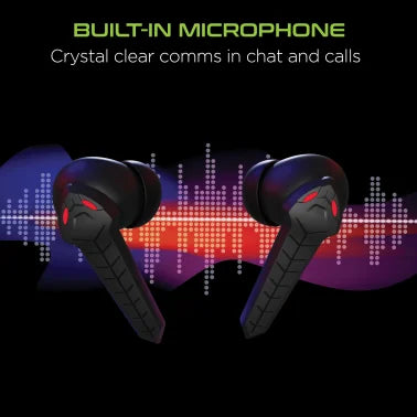 HyperGear® CobraStrike In-Ear True Wireless Stereo Bluetooth® Gaming Earbuds with Microphone and Charging Case