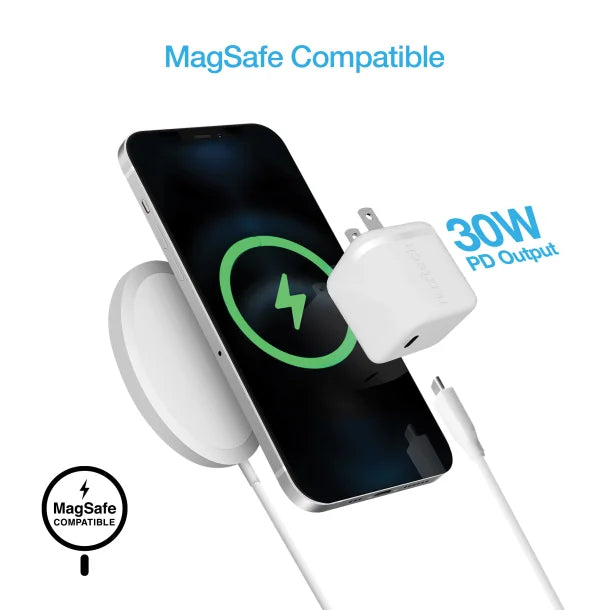 Naztech® 30-Watt Power Delivery Wall Charger with 6 ft. USB-C® to MFI Lightning® Cable, White