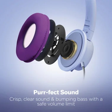 HyperGear® Kombat Kitty Gaming Headset for Kids (Purple)