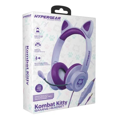 HyperGear® Kombat Kitty Gaming Headset for Kids (Purple)