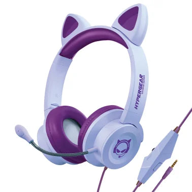 HyperGear® Kombat Kitty Gaming Headset for Kids (Purple)