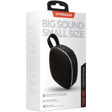 HyperGear® Fabrix Mini Portable Bluetooth® Rechargeable Speaker with Microphone (Black)