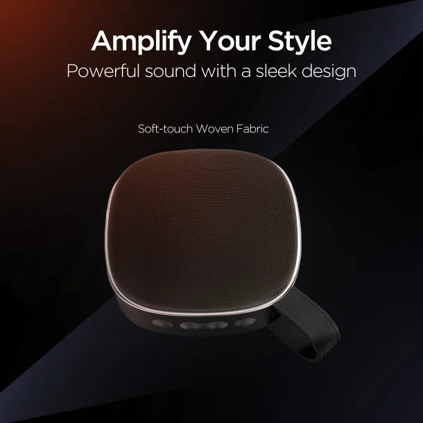 HyperGear® Fabrix Mini Portable Bluetooth® Rechargeable Speaker with Microphone (Black)