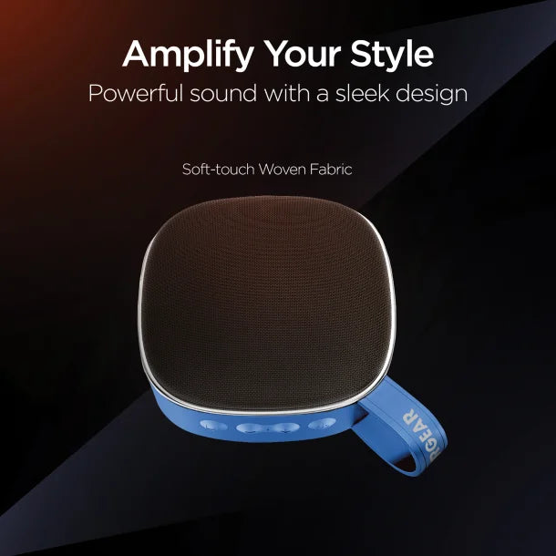 HyperGear® Fabrix Mini Portable Bluetooth® Rechargeable Speaker with Microphone (Blue)