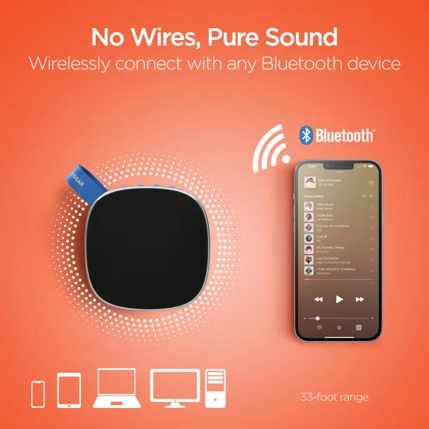 HyperGear® Fabrix Mini Portable Bluetooth® Rechargeable Speaker with Microphone (Blue)