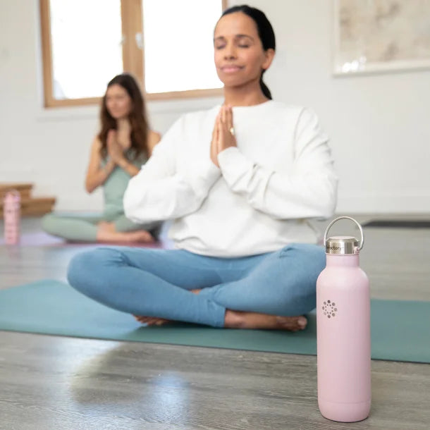 Lifefactory® 32-Oz. Stainless Steel Vacuum-Insulated Sport Bottle (Desert Rose)