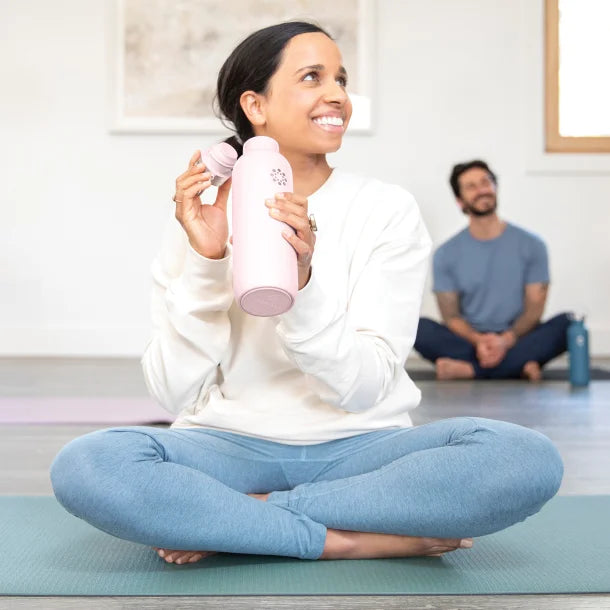 Lifefactory® 32-Oz. Stainless Steel Vacuum-Insulated Sport Bottle (Desert Rose)