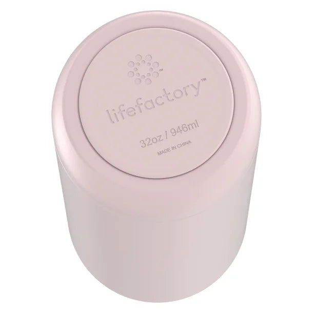 Lifefactory® 32-Oz. Stainless Steel Vacuum-Insulated Sport Bottle (Desert Rose)