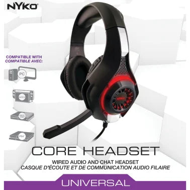 Nyko® Core Wired Universal Over-Ear Gaming Headset