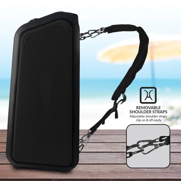 IQ Sound® Sound Traveler 20-Watt-Continuous-Power Portable Backpack Speaker with Wired Microphone and Remote