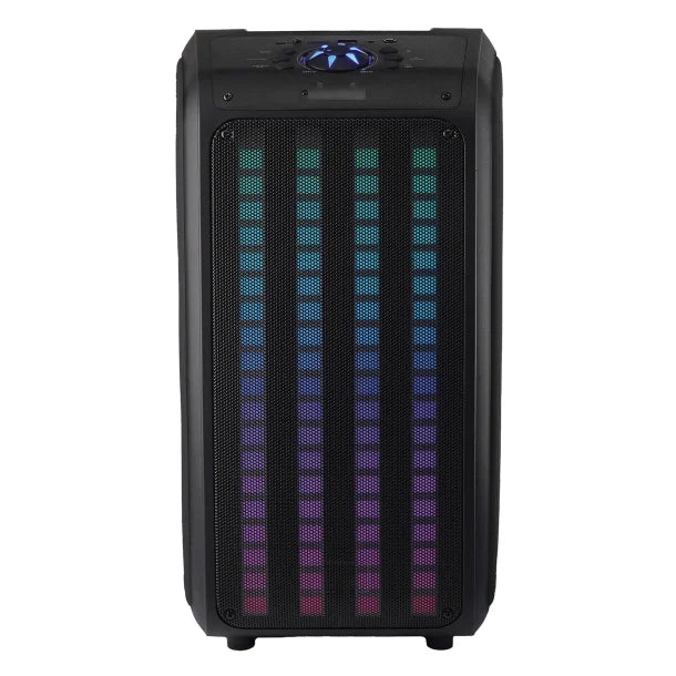IQ Sound® Sound Traveler 20-Watt-Continuous-Power Portable Backpack Speaker with Wired Microphone and Remote