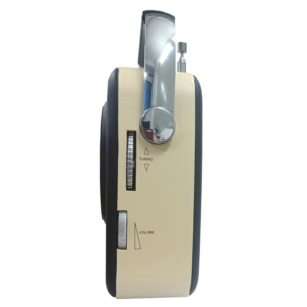 Supersonic® Retro Portable AM/FM Radio with Bluetooth®, SC-1201 (Black)