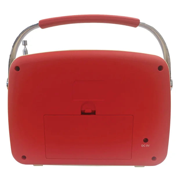 Supersonic® Retro Portable AM/FM Radio with Bluetooth®, SC-1201 (Red)