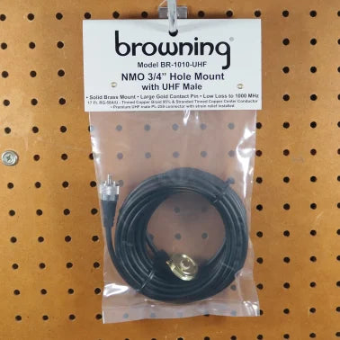 Browning® 3/4-Inch NMO Hole Mount with Preinstalled UHF Male PL-259 Connector