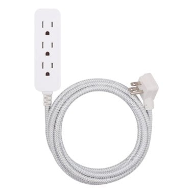 Cordinate® 3-Outlet Grounded Surge Protector (Gray)