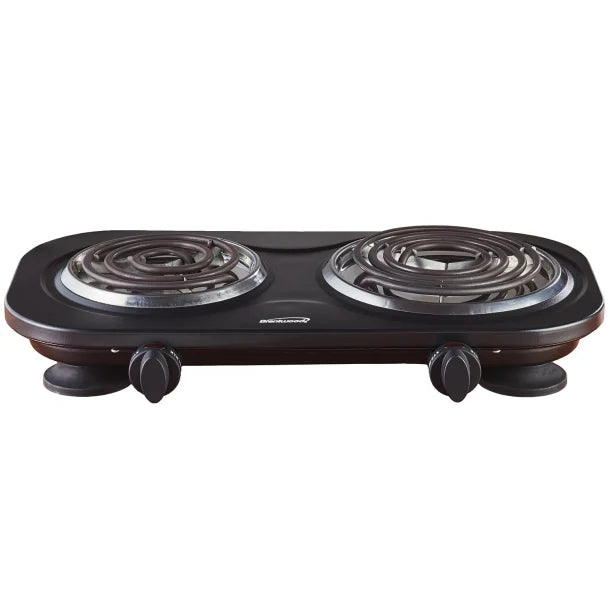 Brentwood® 1,500-Watt Double Electric Burner (Black)