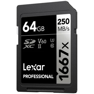 Lexar® Professional SILVER Series 1667x SDXC™ UHS-II Card (64 GB)