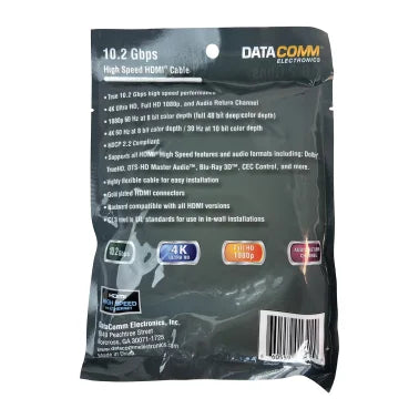DataComm Electronics TrueStream Pro 10.2 Gbps High-Speed HDMI® Cable with Ethernet (6 Ft.)