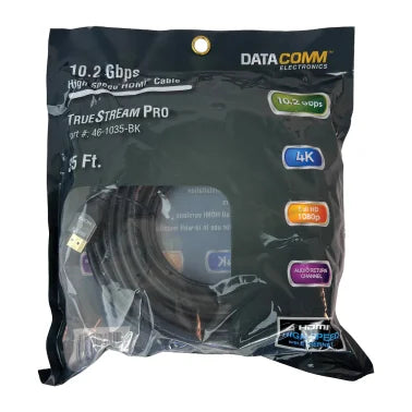 DataComm Electronics TrueStream Pro 10.2 Gbps High-Speed HDMI® Active Cable with Ethernet (35 Ft.)