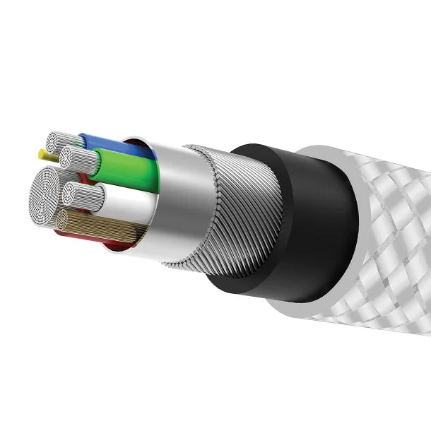 Naztech® 6-Ft. Titanium USB-C® to USB-C® Braided Cable (White)