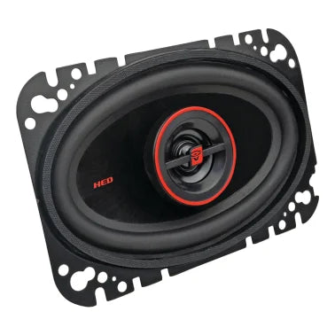 Cerwin-Vega® Mobile HED® Series 4-In. x 6-In. 275-Watt-Max 2-Way Coaxial Speakers, Black and Red, 2 Pack