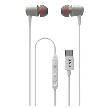 cellhelmet® Bar Audio™® In-Ear Earbuds with Microphone, USB-C® Connector, White