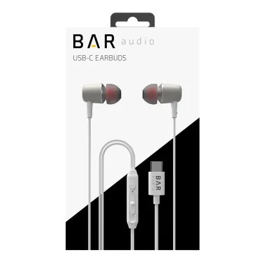 cellhelmet® Bar Audio™® In-Ear Earbuds with Microphone, USB-C® Connector, White