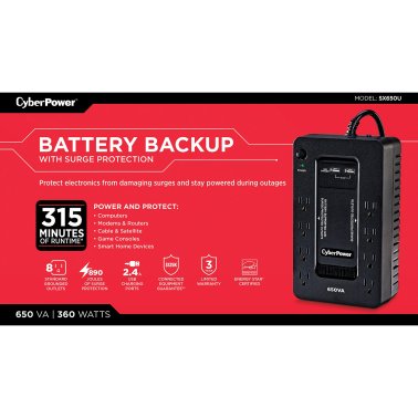 CyberPower® SX65OU PC Battery Backup