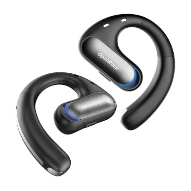 OpenRock® Pro Open-Ear Bluetooth® Air-Conduction Sport Earbuds with Microphone and Charging Case, A-BB01 (Black)