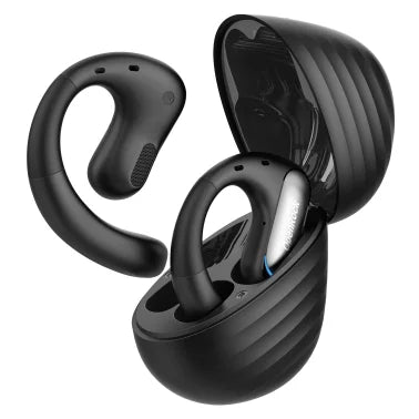 OpenRock® Pro Open-Ear Bluetooth® Air-Conduction Sport Earbuds with Microphone and Charging Case, A-BB01 (Black)