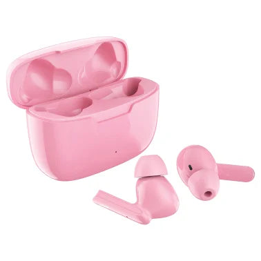 JVC® Ultra-Compact Bluetooth® Earbuds, True Wireless with Charging Case, HA-D5T (Pink)