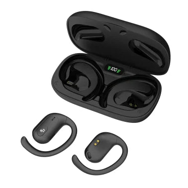 OPN Sound® Aria+ Bluetooth® Open-Ear Headphones with Microphone, True Wireless with Charging Case, Black