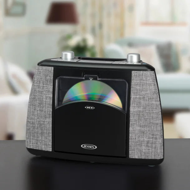 JENSEN® Portable Bluetooth® CD Music System with FM Radio, CD-565 (Black)