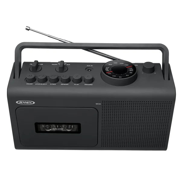 JENSEN® Portable Cassette Player/Recorder with AM/FM Radio, MCR-250
